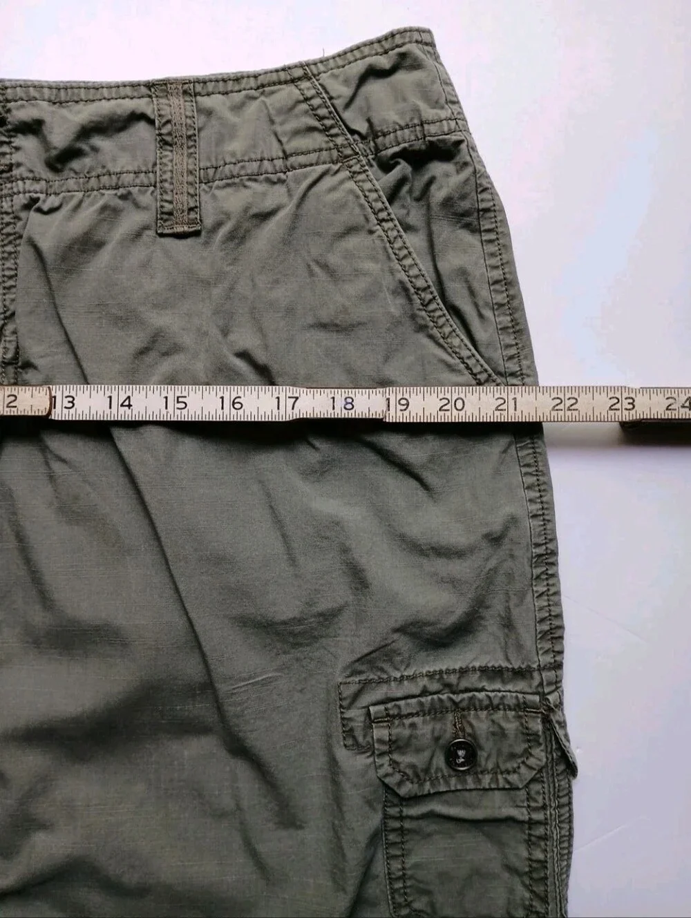 Sonoma Modern Fit Olive Green Skirt Size 16 Utility Cargo Pockets